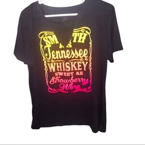 Tennessee Whiskey Graphic Tee Tshirt Neon Letters